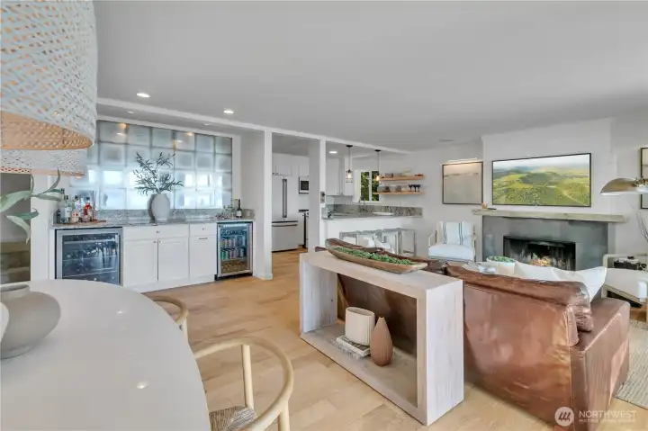 Dining area seamlessly adjoins the Great room to your gourmet kitchen