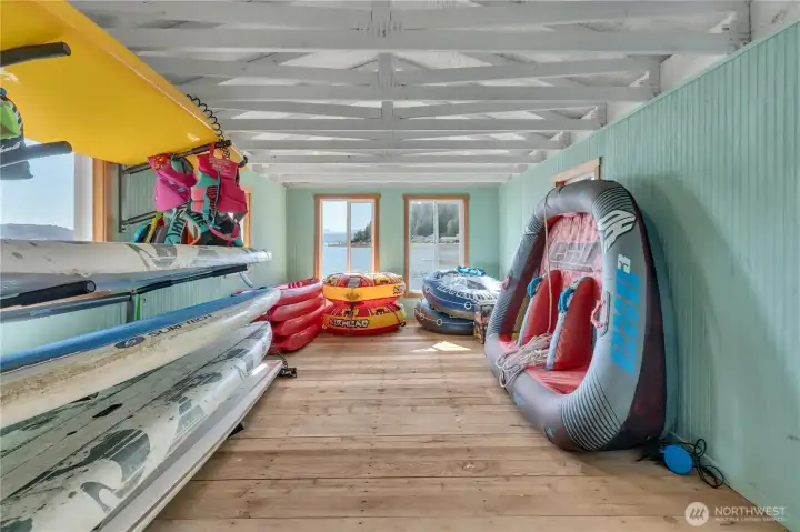 Boat house interior