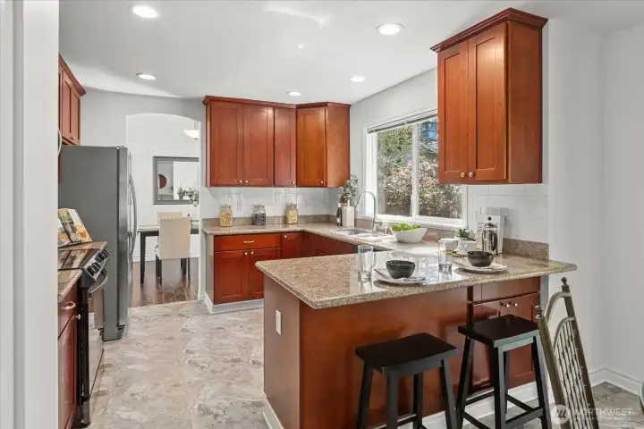 Functional Kitchen with Updated Granite Counters