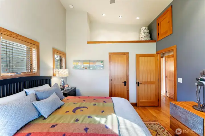 The second bedroom has a large closet and additional loft storage as well.