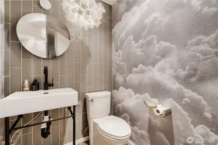 Half bath on the main level.
