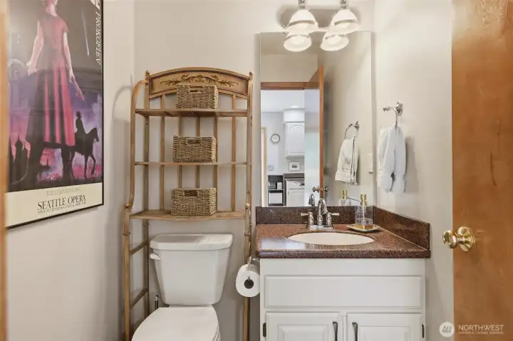 1/2 bathroom downstairs.