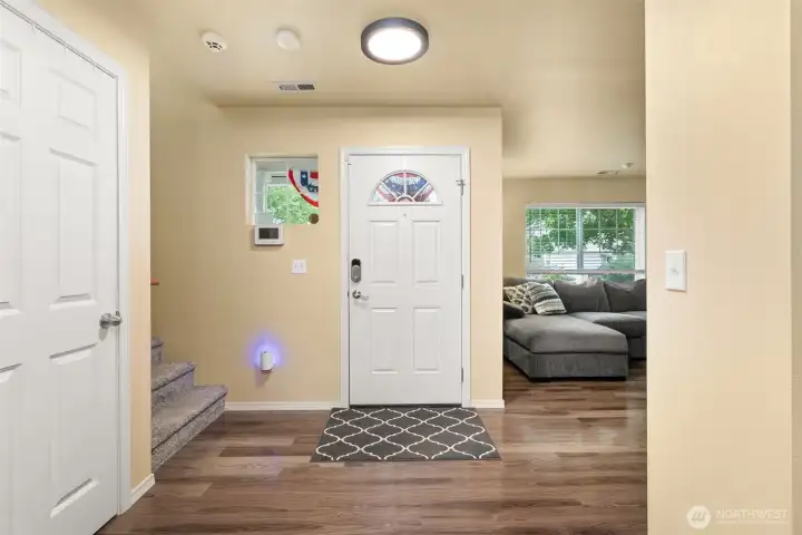 Large entry welcomes you into this home.
