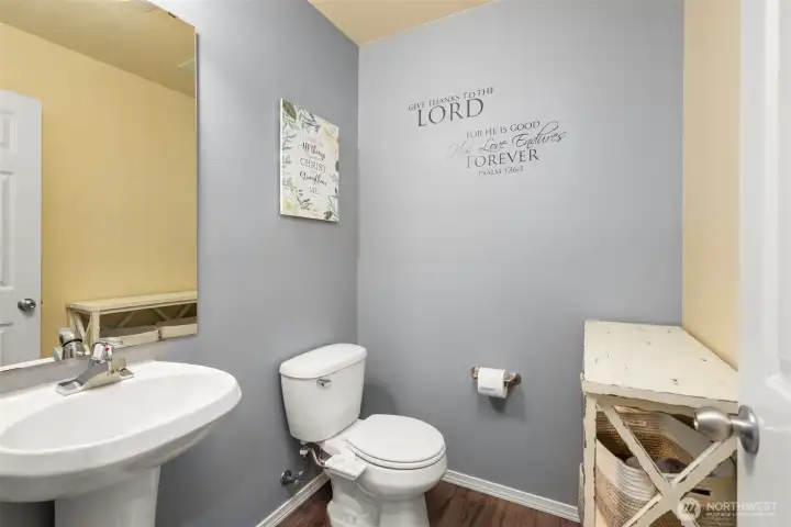 Half bath off the kitchen.