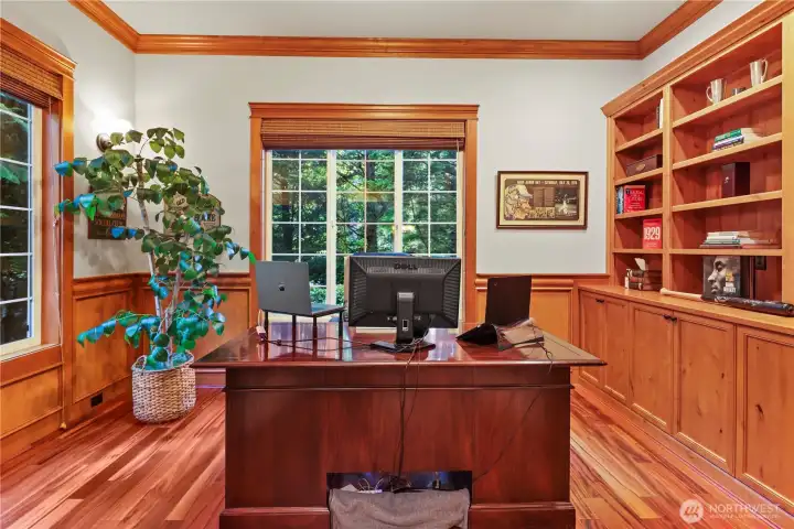 Main floor office off the entry.