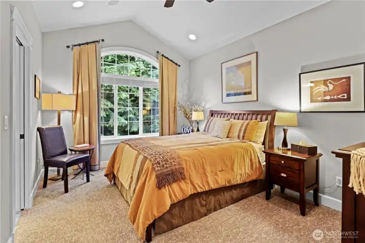 Spacious 2nd bedroom with walk-in closet and Jack and Jill bath.