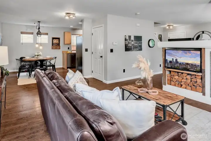 A refined industrial style with warm wood finishes and custom corrugated steel details. A refined industrial style with warm wood finishes and custom corrugated steel details.