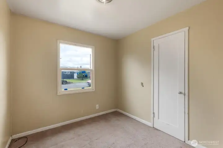 Laundry and rear exit