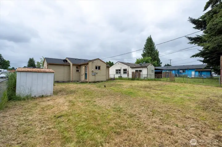 Fenced back yard
