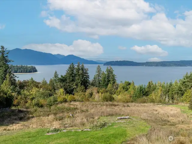 The southwest half of the cleared area is part of the subject property; showcasing potential views.