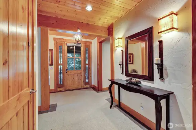 Spacious warm entry.