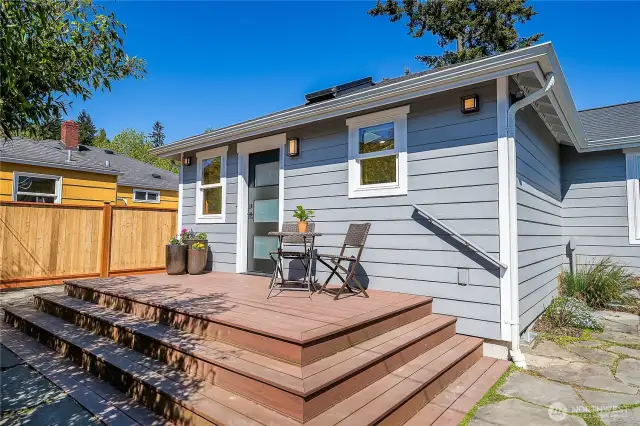 Modern, sunny, stand alone home.