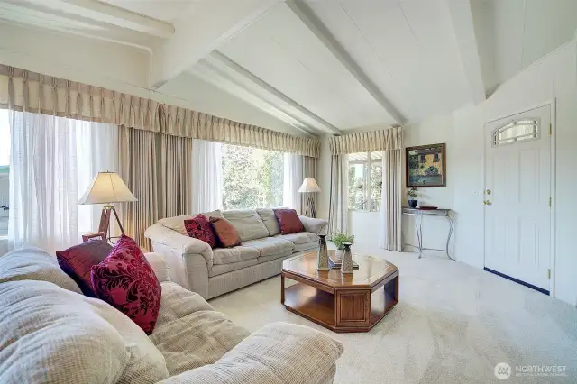 Vaulted ceilings living room