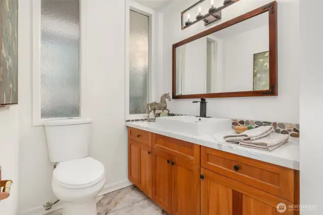 Powder room on the main floor.