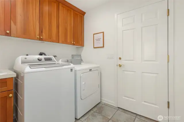 Laundry room with sink/mud room off the garage.