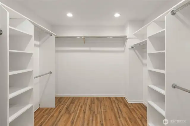 Custom walk-in closet off the Primary.