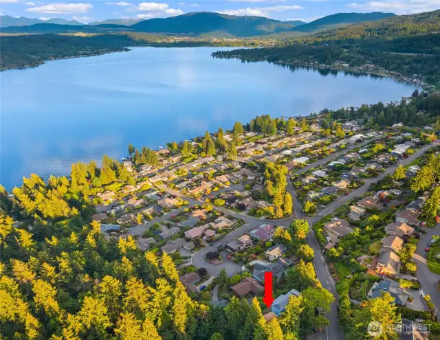Looking southeast over Lake Sammamish.