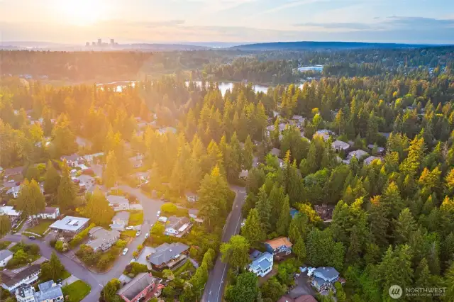This view shows how close we are to Bellevue.