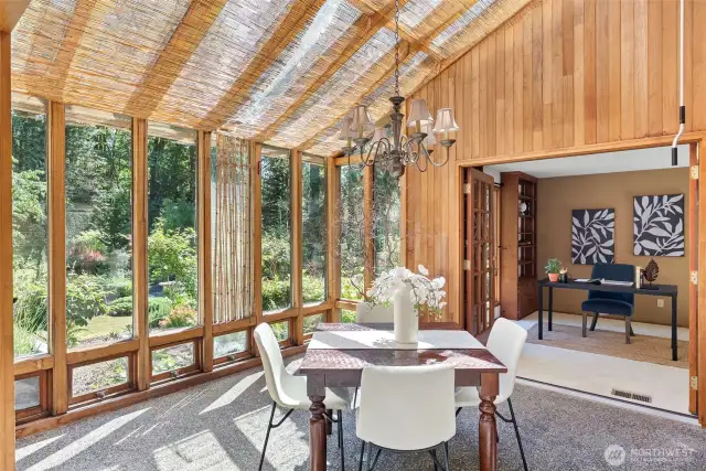 Solarium with French doors to the Library