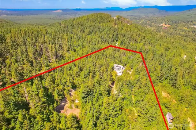Aerial View - Property line estimate - not actual.
