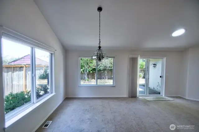 This dining area has tons of natural light