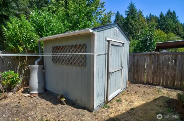 Shed to store all of your garden tools and supplies.
