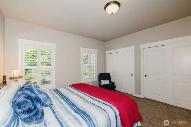 Primary bedroom, two large closets