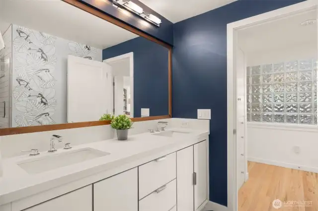Updated upstairs bathroom in the main house