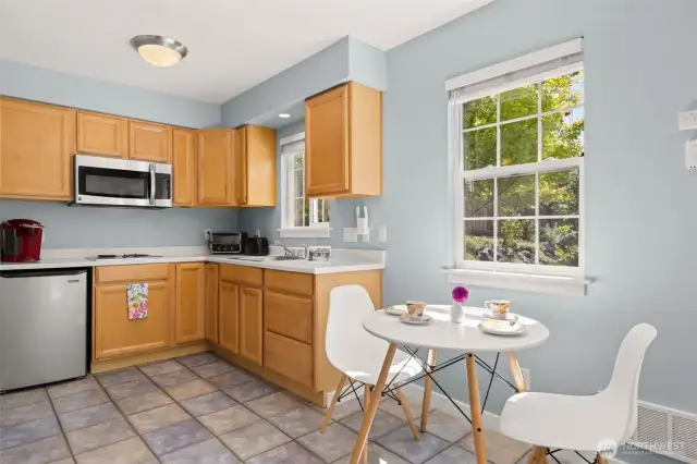 Studio apartment kitchen