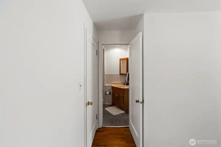 1/2 bath in bedroom
