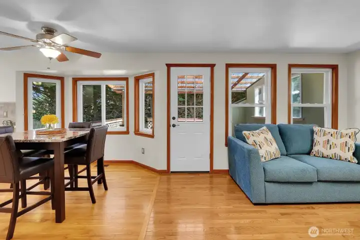 Eating Room& Family with Entrance to the Deck