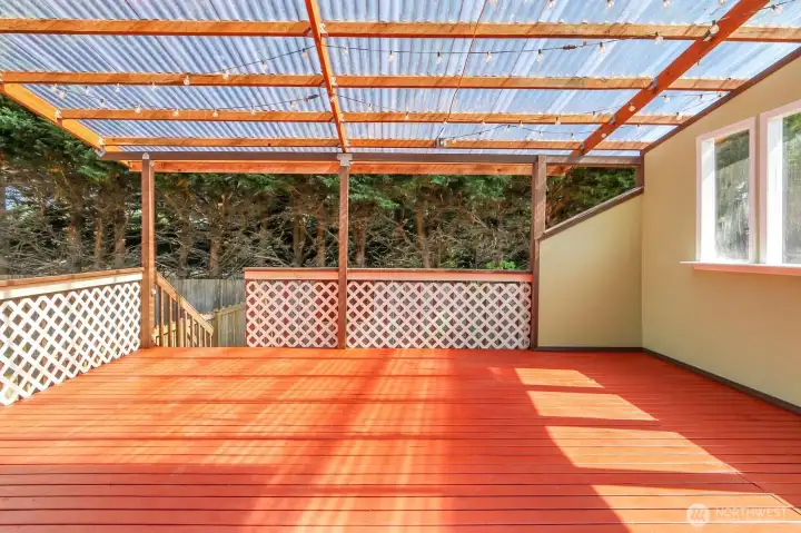 Covered Deck off of Family Room & eating Spece