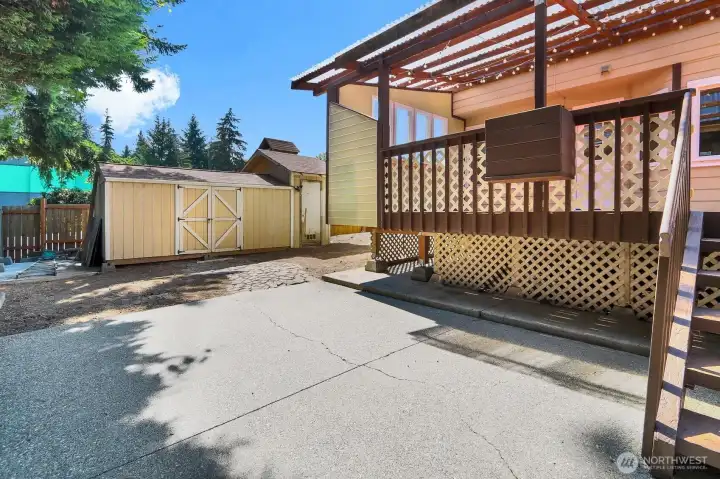 Patio in Front of the Deck