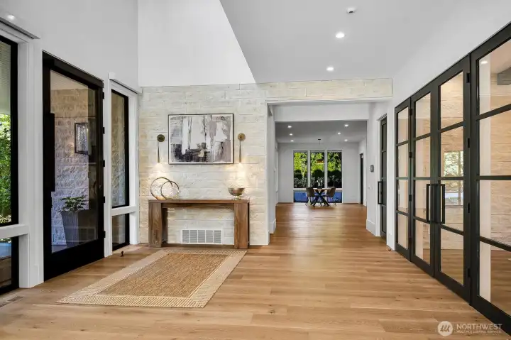 A look at the entry foyer from the living room