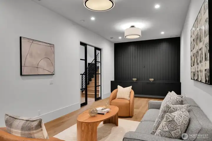 Media/Rec room in lower level