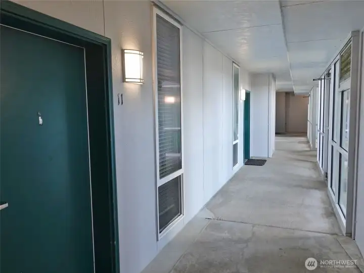 Entrance into #N11 with the Enclosed Hallway.