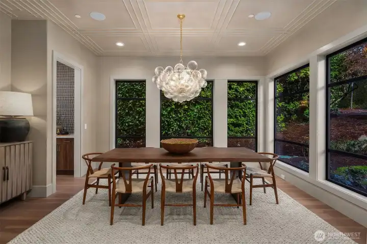 Designated den and dining room