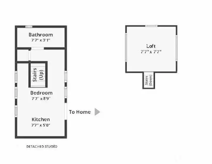 Floor Plan-Tiny Home with Loft (see Supplements for more details)