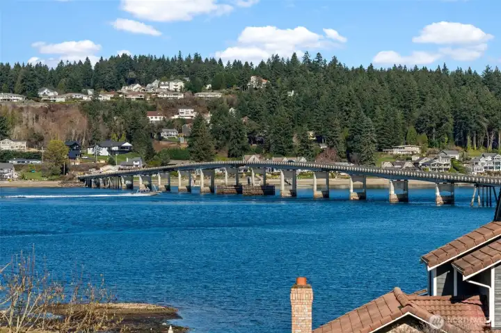 Beautiful views of the Fox Island Bridge and Hale Passage