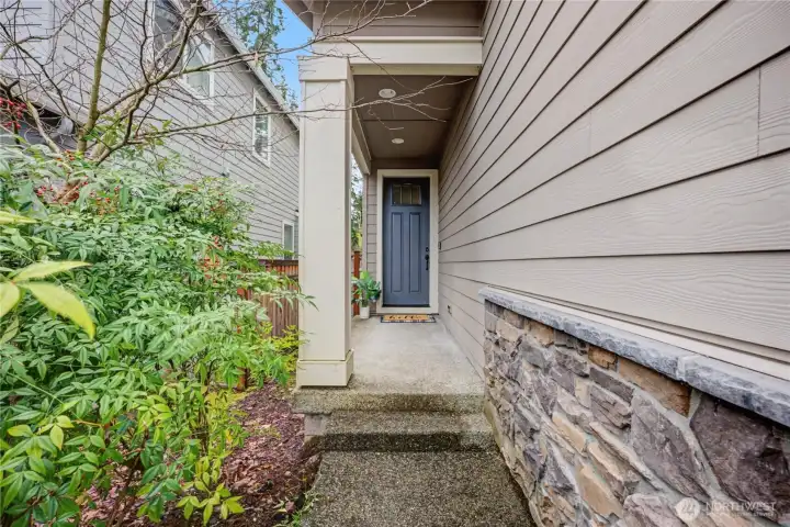 Private Covered Front Entry