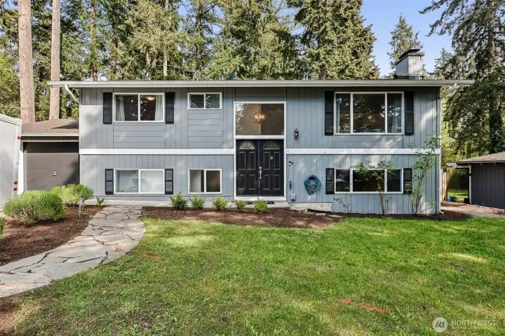 Situated in a quiet cul-de-sac, this home has a large lot that's fully fenced in the bac k yard.