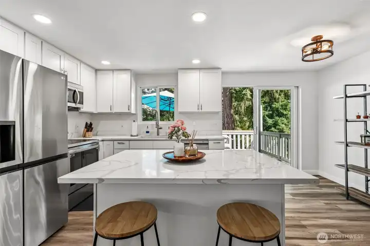 The bright and airy kitchen