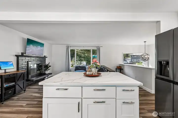 Entertain guests as you cook and laugh!
