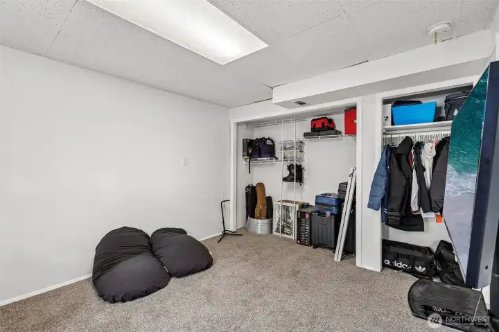Extra finished room with lots of storage