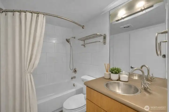 Bathroom. Photo has virtual staging Bathroom. Photo has virtual staging