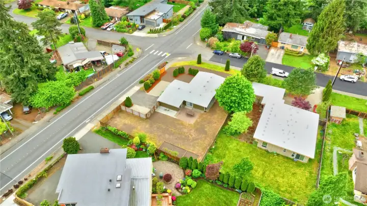 The front yard and backyard have been newly renovated and landscaped.