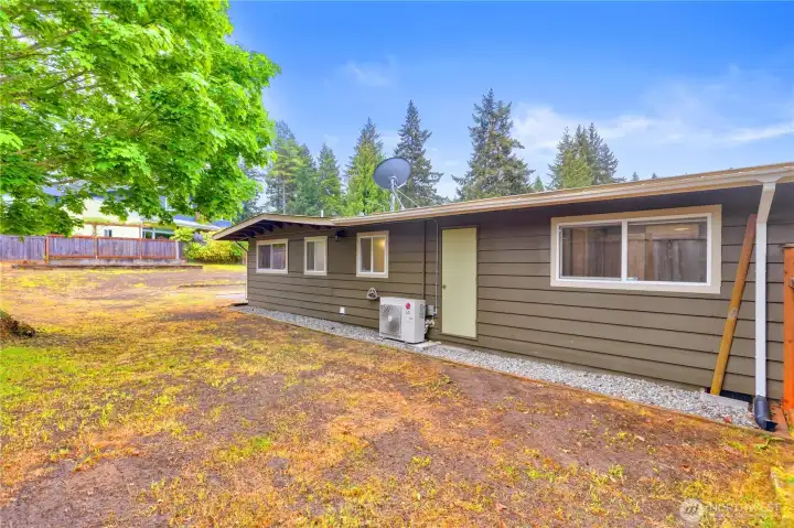 There is a separate storage space located beside the backyard and side yard.