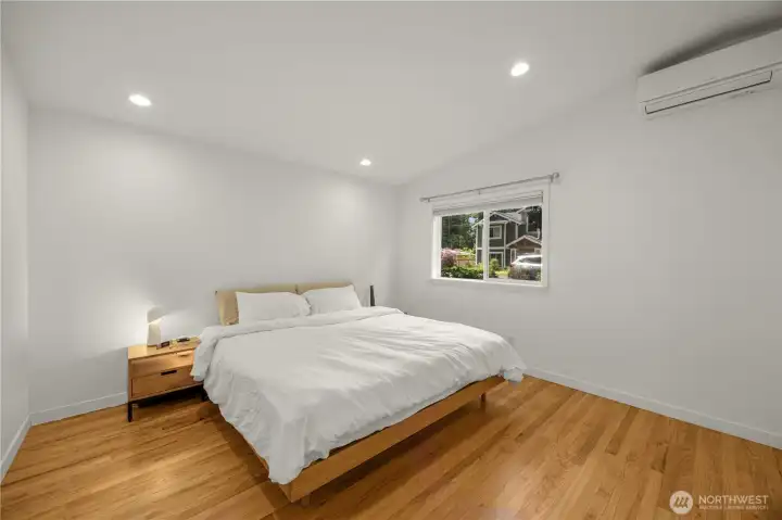 Spacious primary suite with Mitsubishi ductless mini-split (Nov 2020) for efficient year-round comfort.