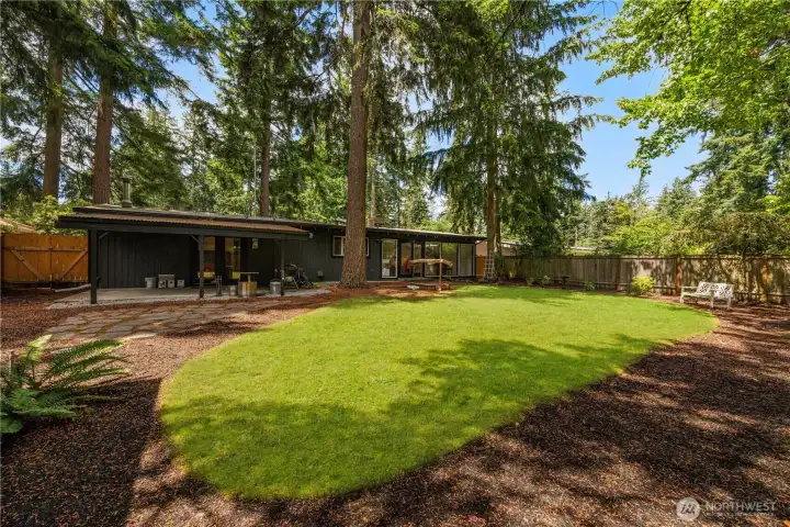Rare flat, usable backyard in a prime Bellevue location, close to major amenities.