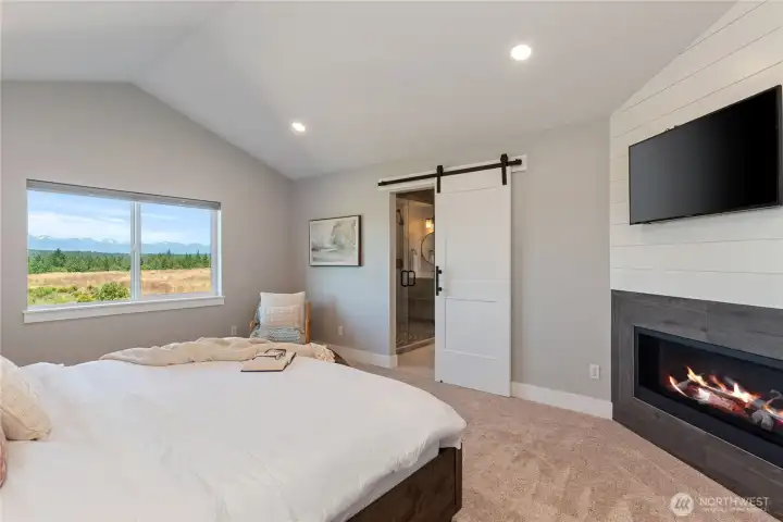 Cozy up with a view and a fireplace Cozy up with a view and a fireplace